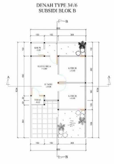 Layout Tipe 34 (subsidi)